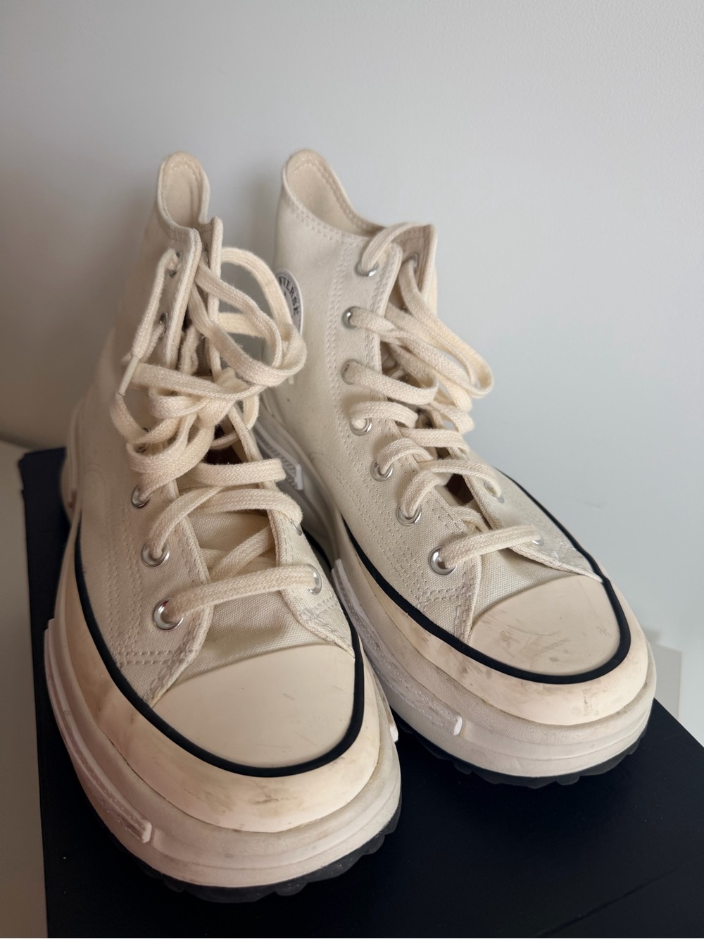 ConversePlatform Canvas High-Top Sneakers in white